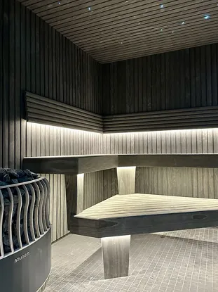 Inside the Finnish sauna