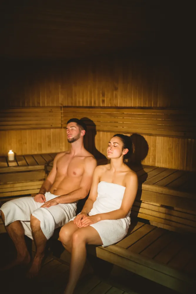 Löyly rising from the hot stones in the Haven Finnish sauna
