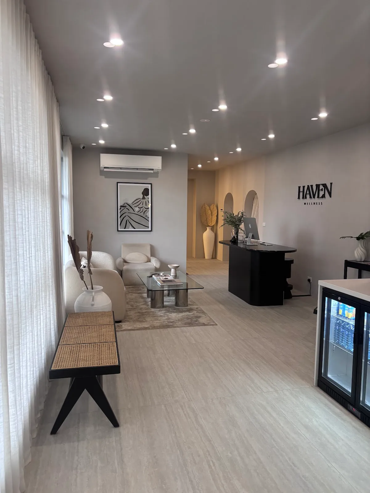 Inside the Haven Wellness reception in Smeaton Grange